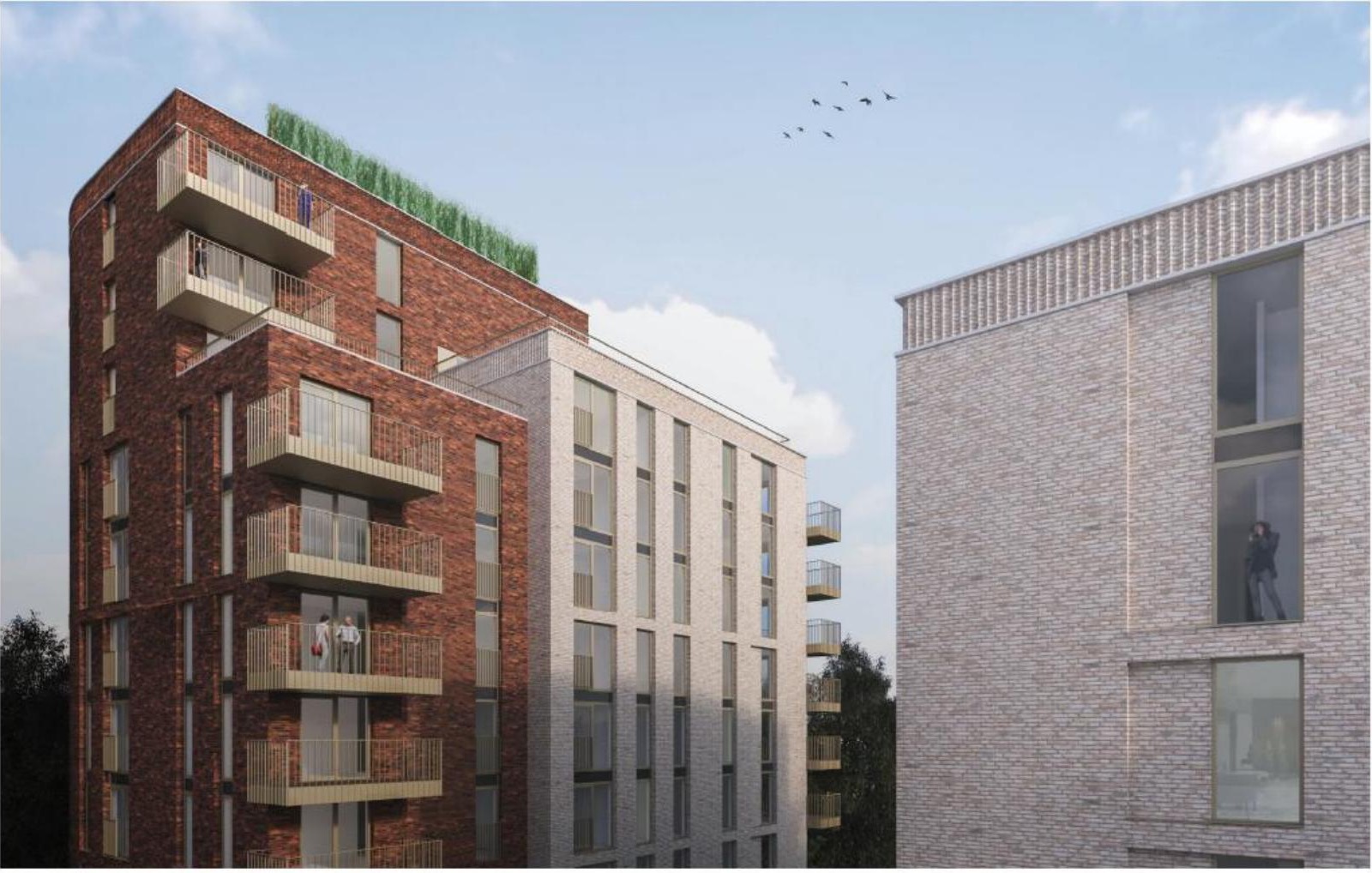 Architectural visualisation of proposed Buildings B and C